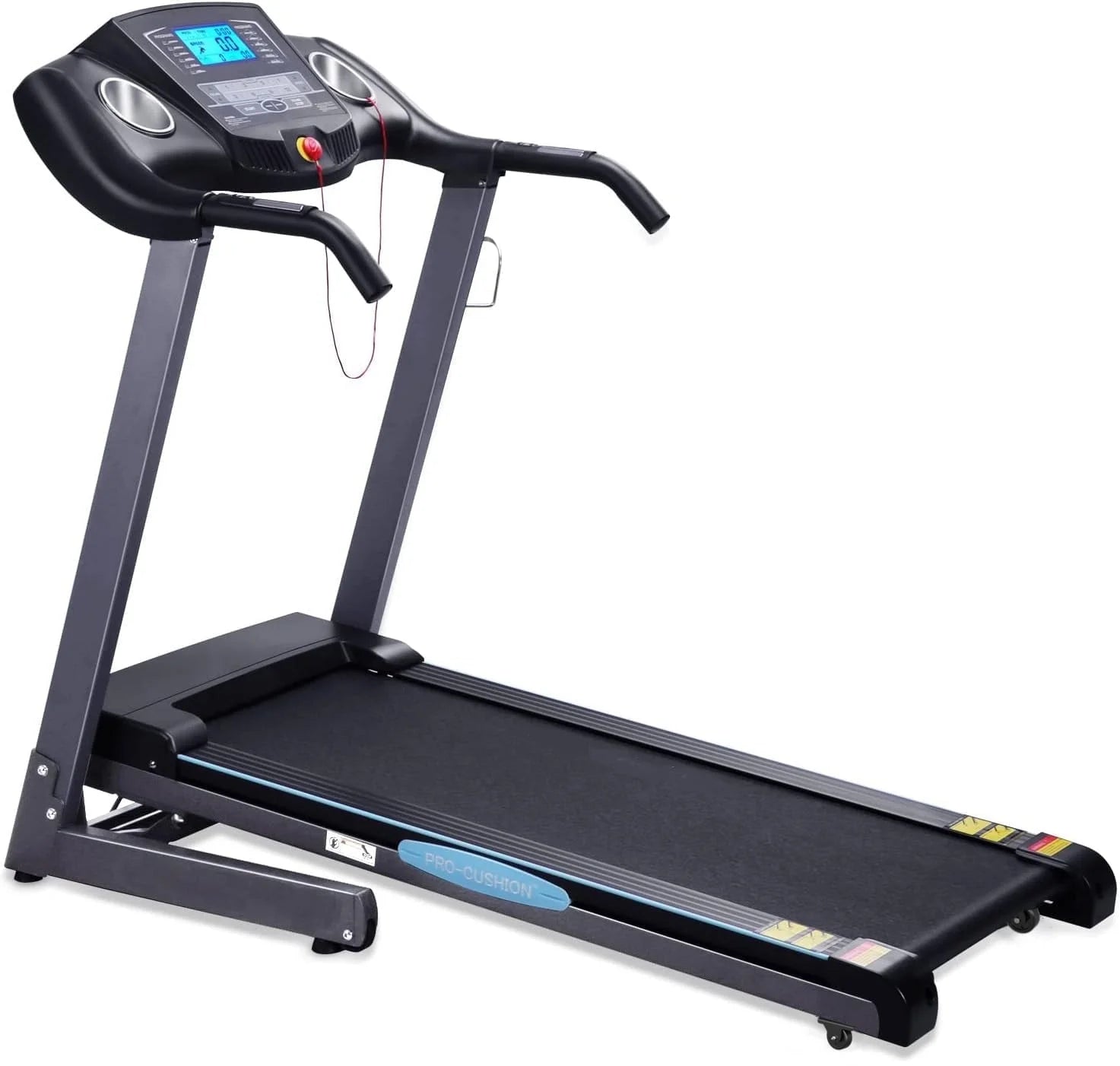 Treadmill with Auto Incline Folding Treadmill 12% Incline 2.5 Horse Power 15 Preset for Home Use 8.5 Mph Range