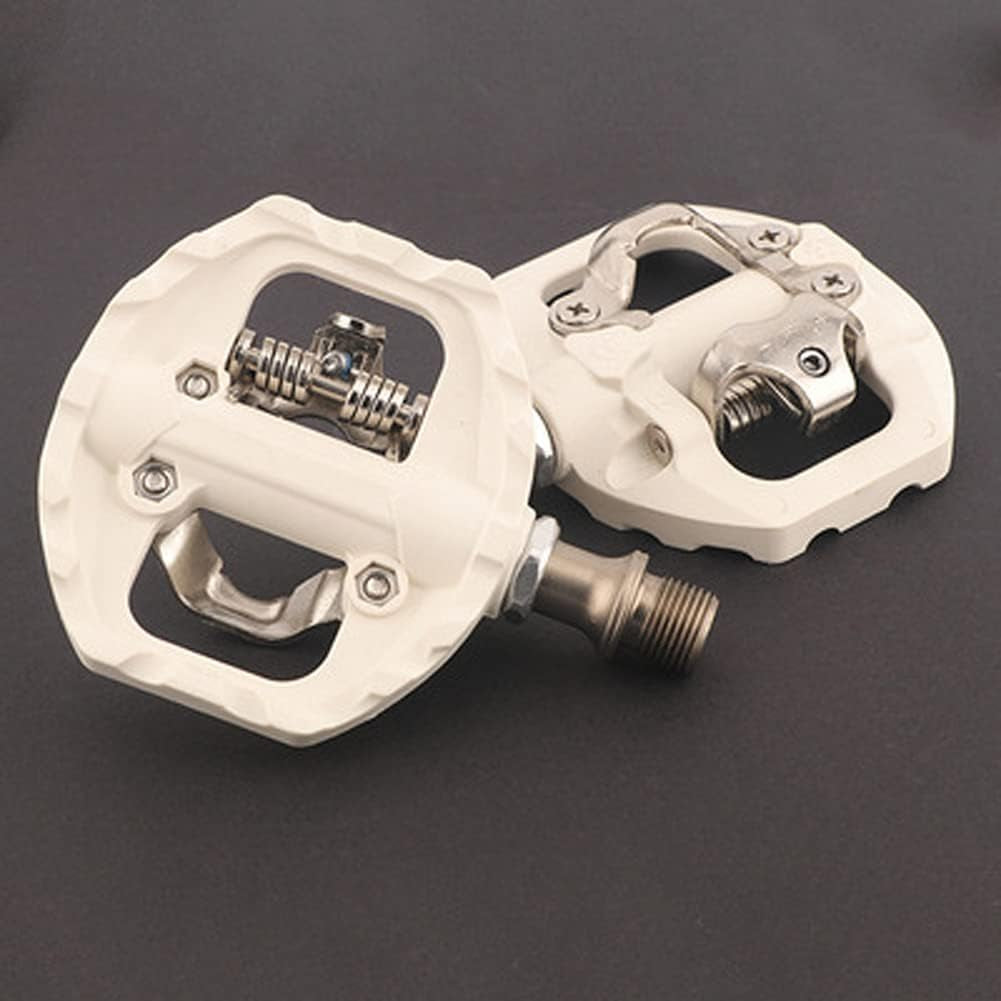MTB Mountain Bike Pedals Compatible with Shimano SPD 9/16" Bicycle Flat Platform Dual Function Sealed Clipless Pedals with Cleats for Road Mountain Bike