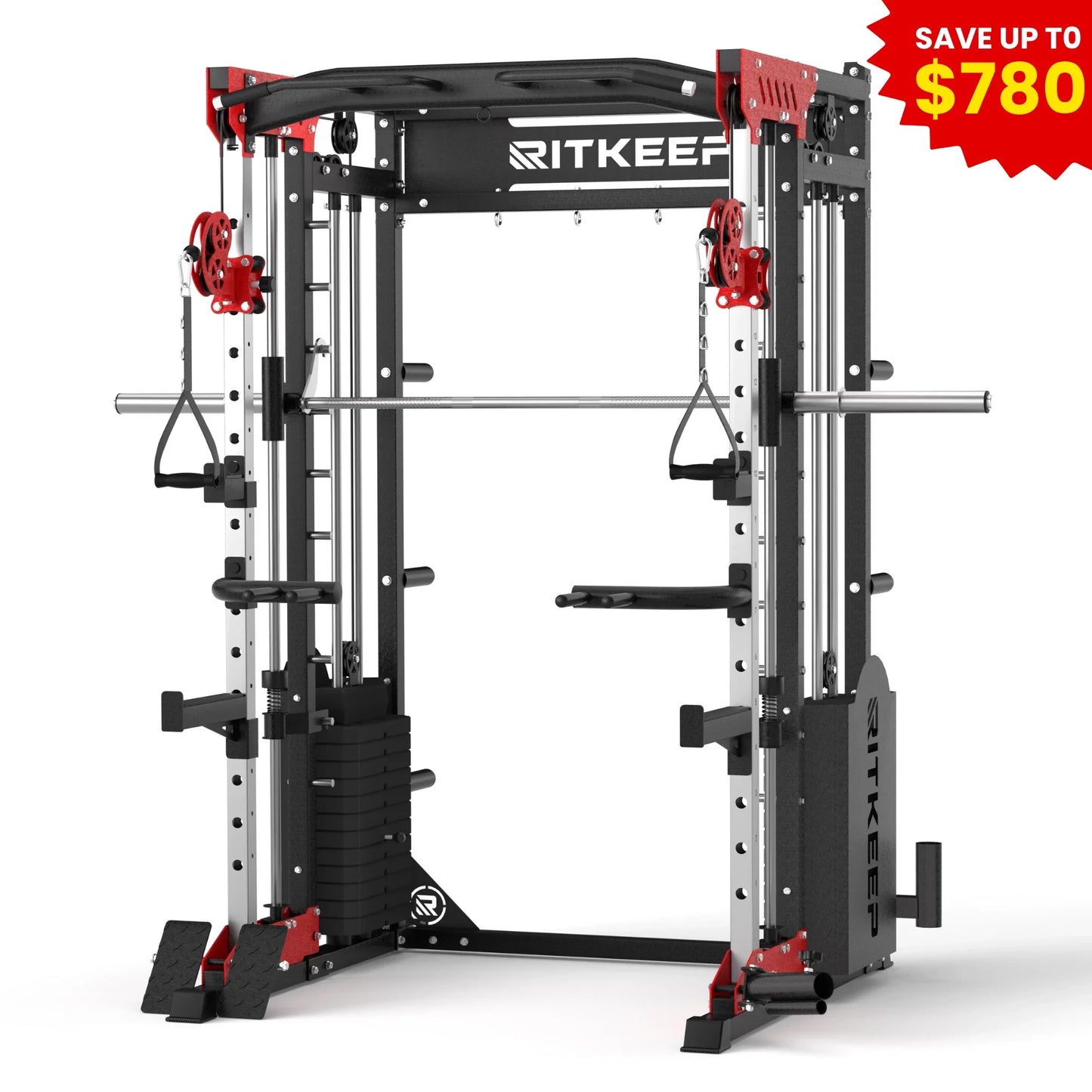 PMAX 5600 Home Gym Smith Machine with Integrated Weight System