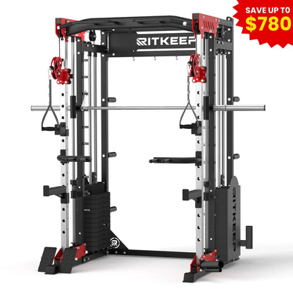 PMAX 5600 Home Gym Smith Machine with Integrated Weight System