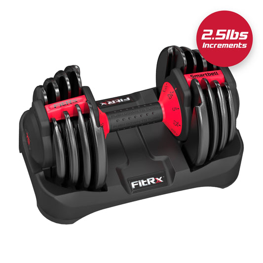 Smartbell, 25Lbs. Quick-Select 9 in 1 Adjustable Dumbbell for Home Gym, 5-25Lbs. Weight in 2.5Lbs Increments