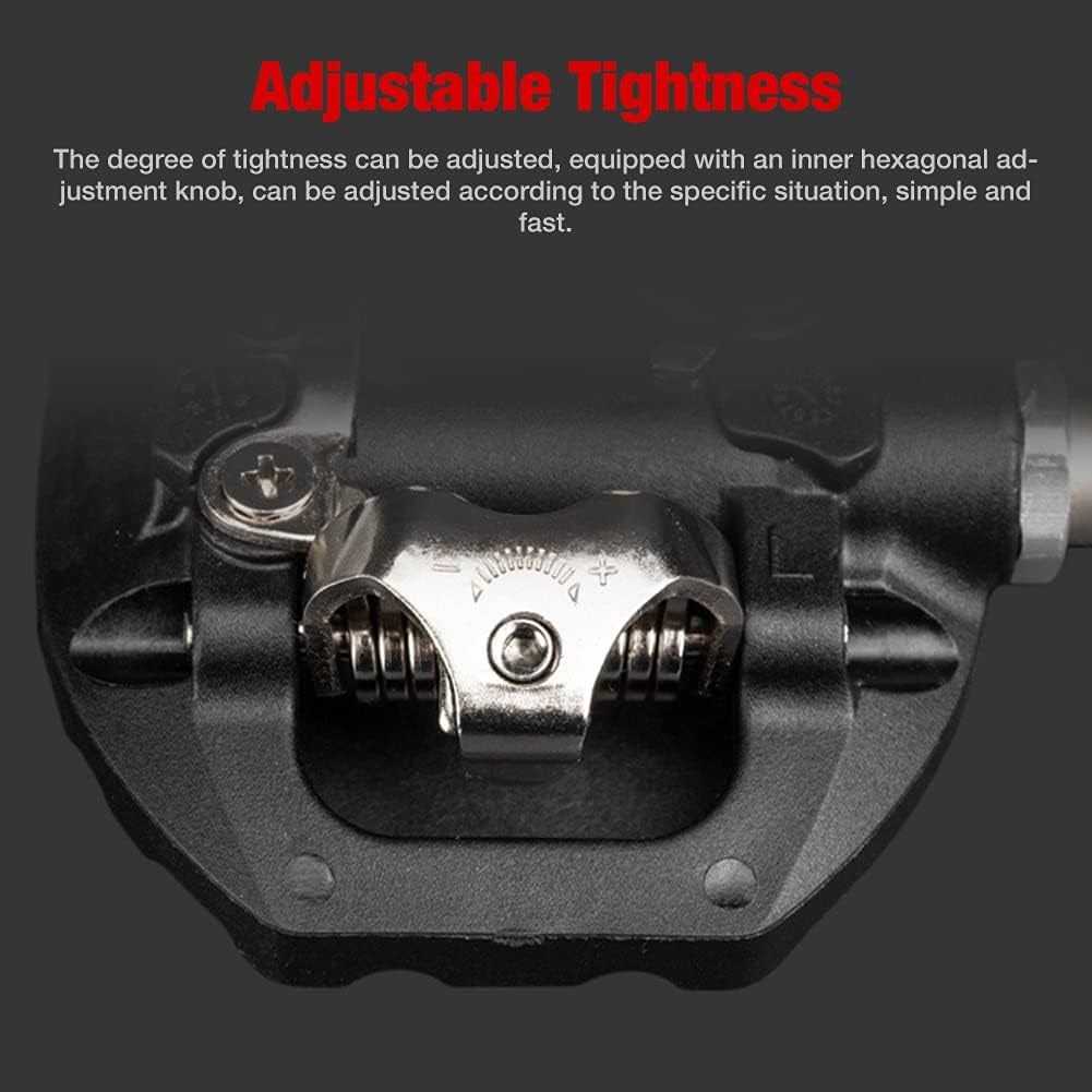 MTB Mountain Bike Pedals Compatible with Shimano SPD 9/16" Bicycle Flat Platform Dual Function Sealed Clipless Pedals with Cleats for Road Mountain Bike