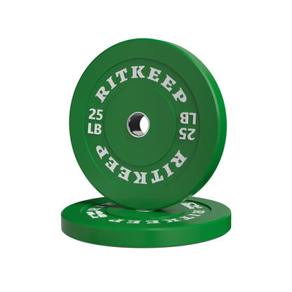 2-Inch Olympic Low Bounce Color Rubber Bumper Weight Plates