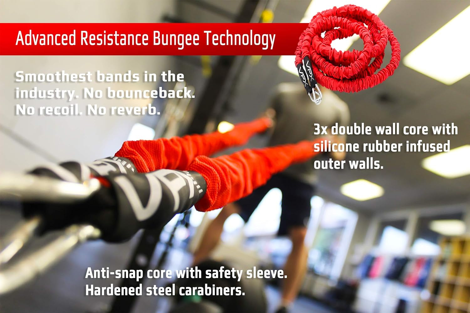 VPX Power Resistance Training System 3.0 | Total 3-Way Stacking Home, Gym, Sport Fitness | Men & Women | 220 Lbs Adjustable Suspension Resistant Strength | Leg, Squat, Press, Push, Glute, Arm, LAT