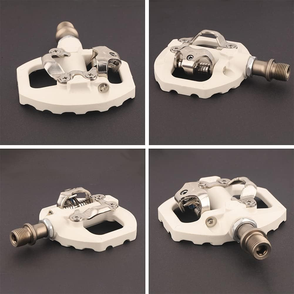 MTB Mountain Bike Pedals Compatible with Shimano SPD 9/16" Bicycle Flat Platform Dual Function Sealed Clipless Pedals with Cleats for Road Mountain Bike