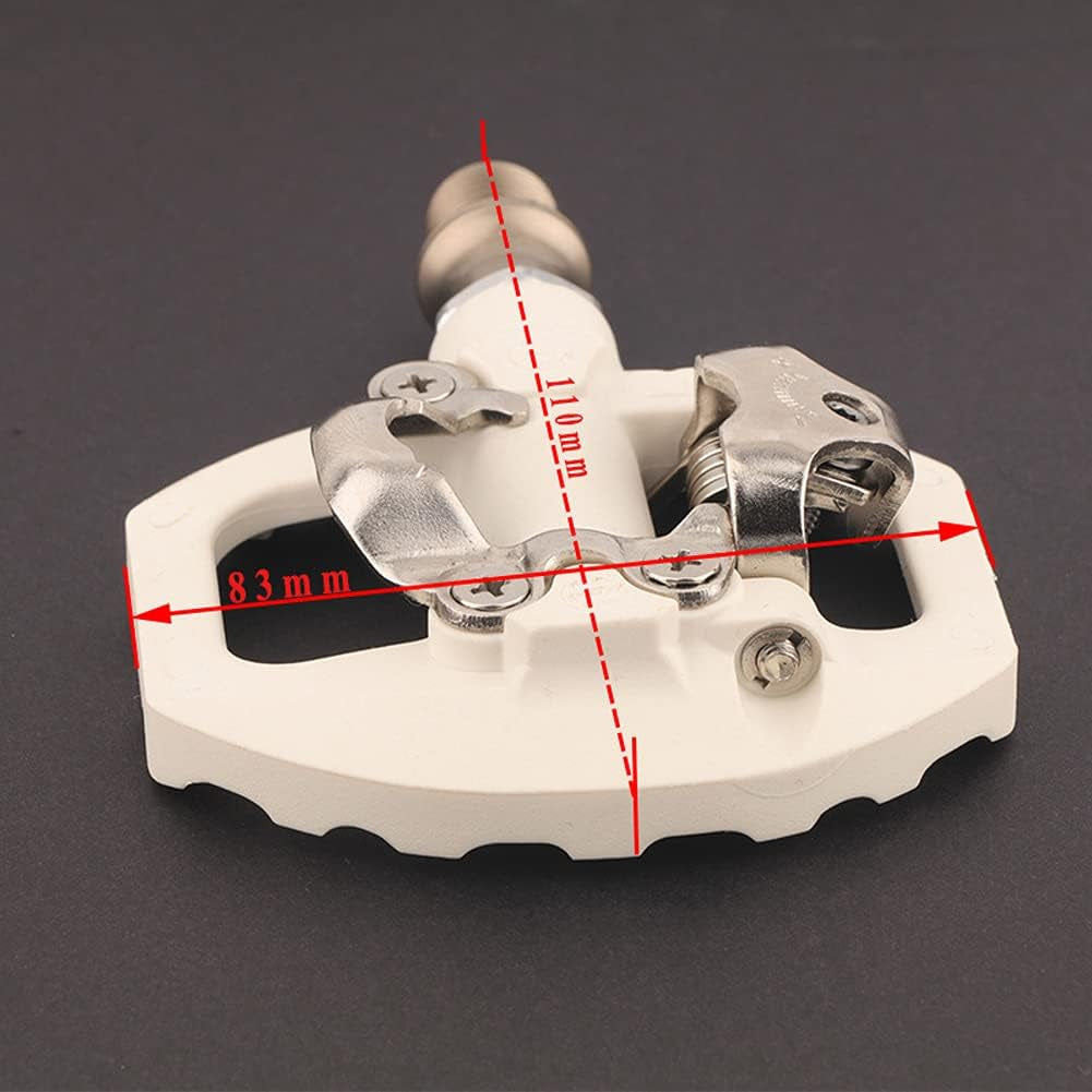 MTB Mountain Bike Pedals Compatible with Shimano SPD 9/16" Bicycle Flat Platform Dual Function Sealed Clipless Pedals with Cleats for Road Mountain Bike