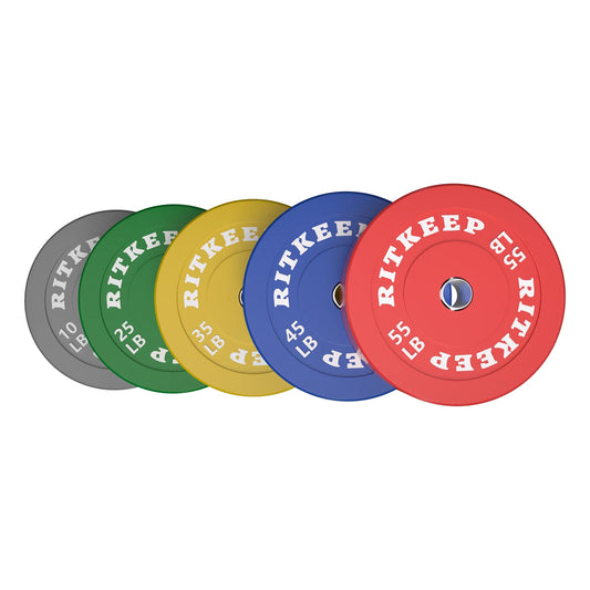 2-Inch Olympic Low Bounce Color Rubber Bumper Weight Plates