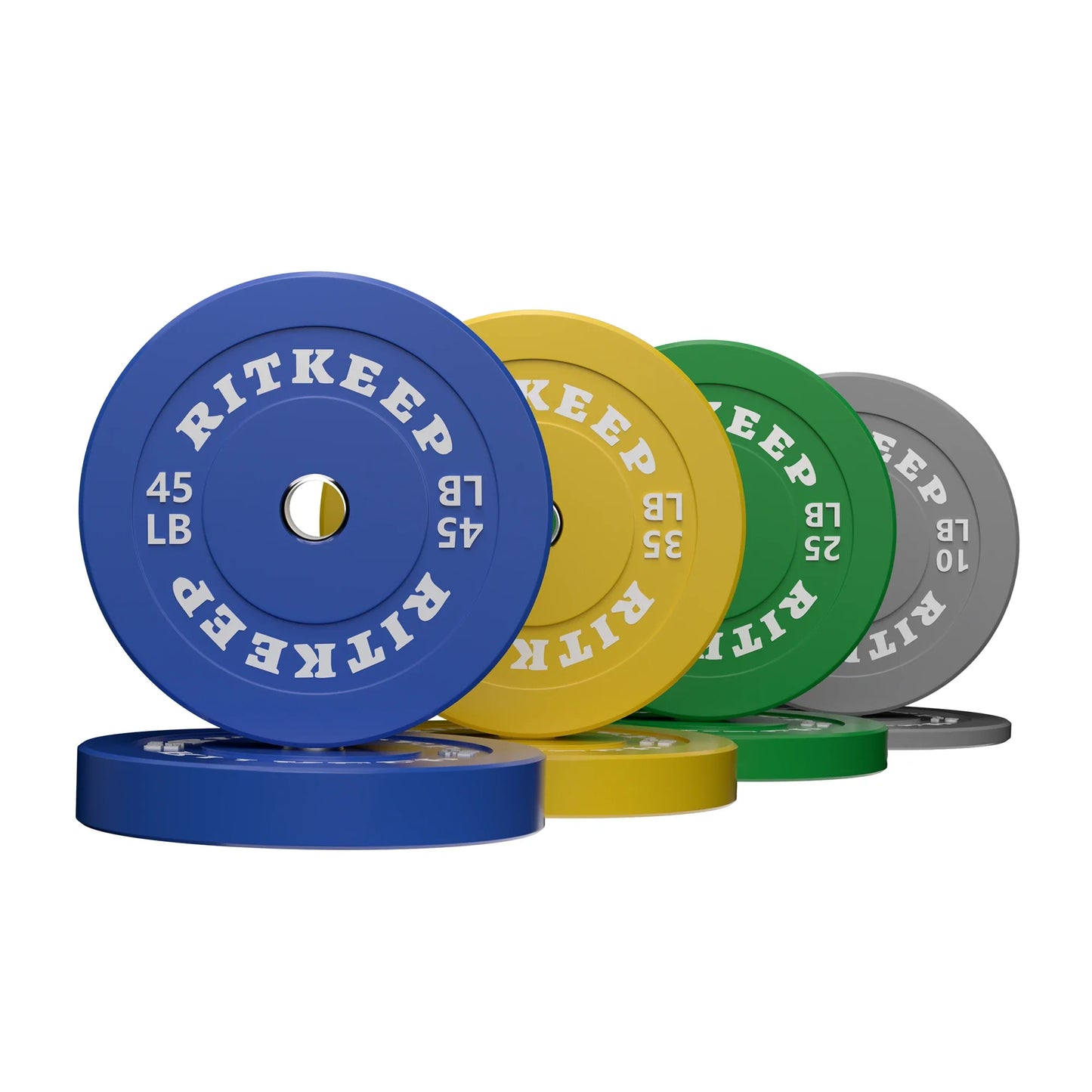 2-Inch Olympic Low Bounce Color Rubber Bumper Weight Plates